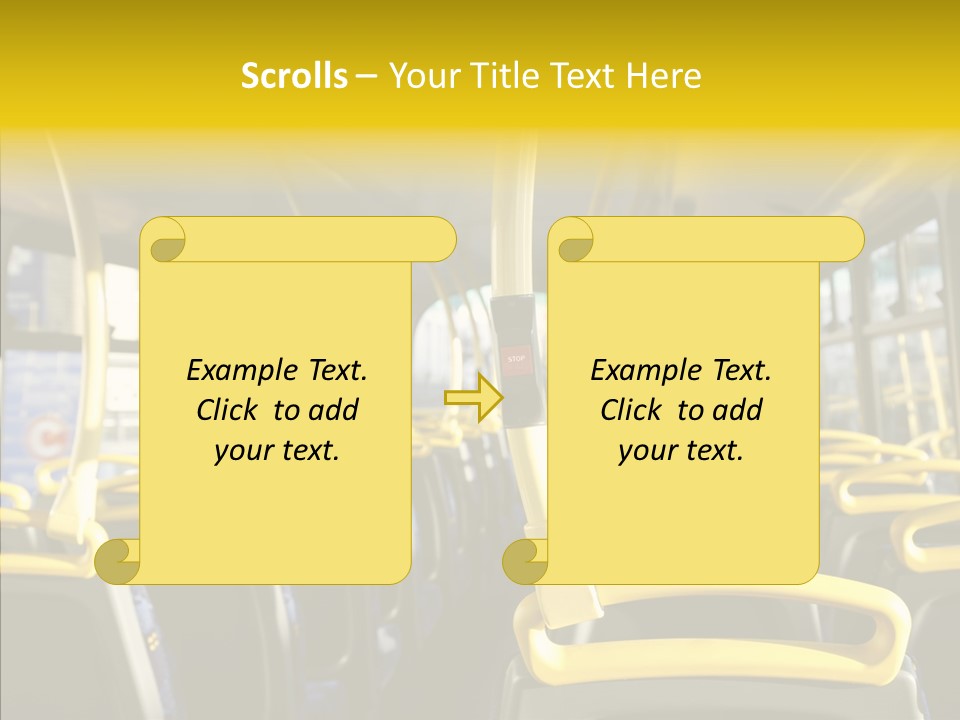 Dobule Decker Bus Depart Exit PowerPoint Template