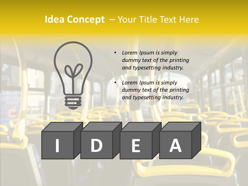 Dobule Decker Bus Depart Exit PowerPoint Template
