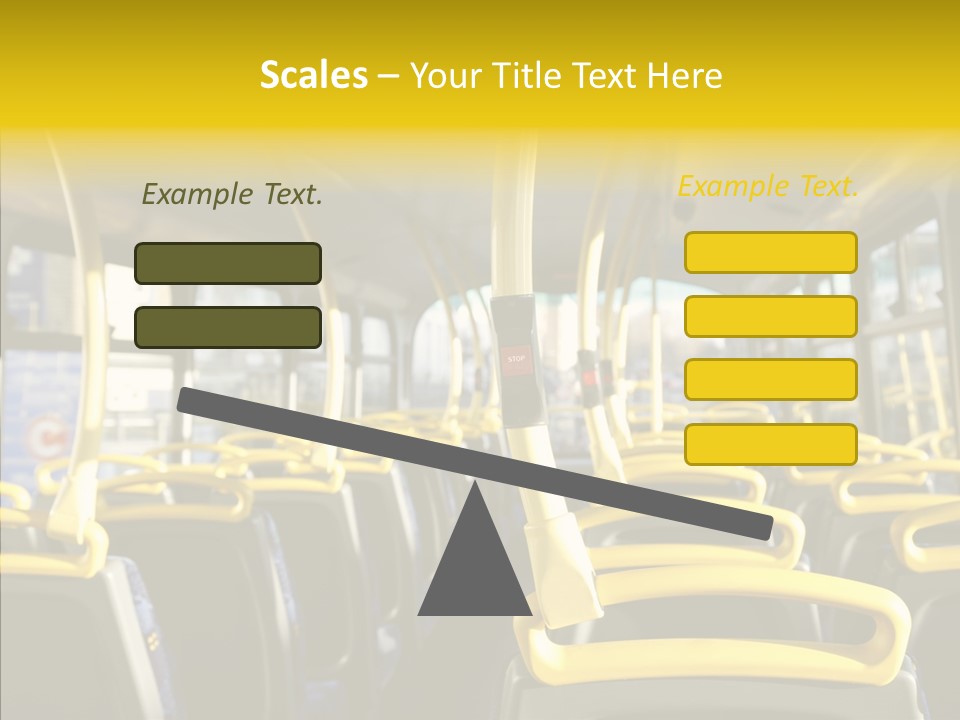 Dobule Decker Bus Depart Exit PowerPoint Template