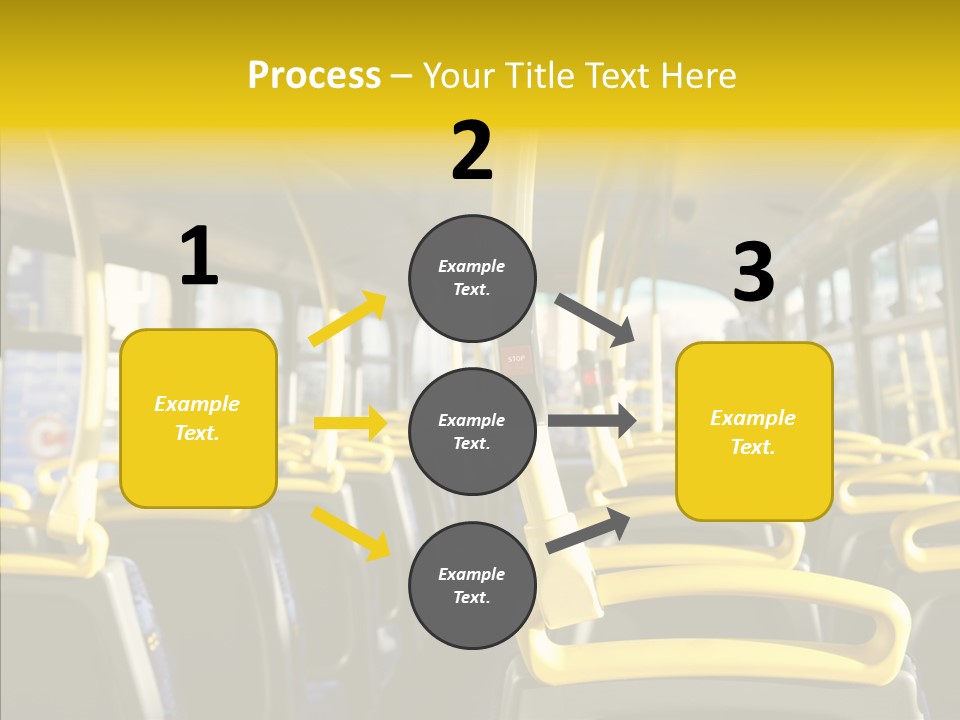 Dobule Decker Bus Depart Exit PowerPoint Template
