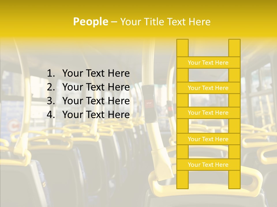 Dobule Decker Bus Depart Exit PowerPoint Template