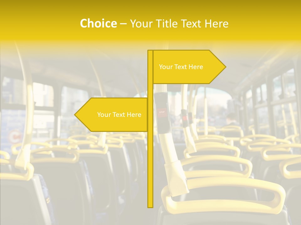 Dobule Decker Bus Depart Exit PowerPoint Template