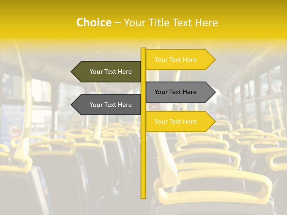 Dobule Decker Bus Depart Exit PowerPoint Template