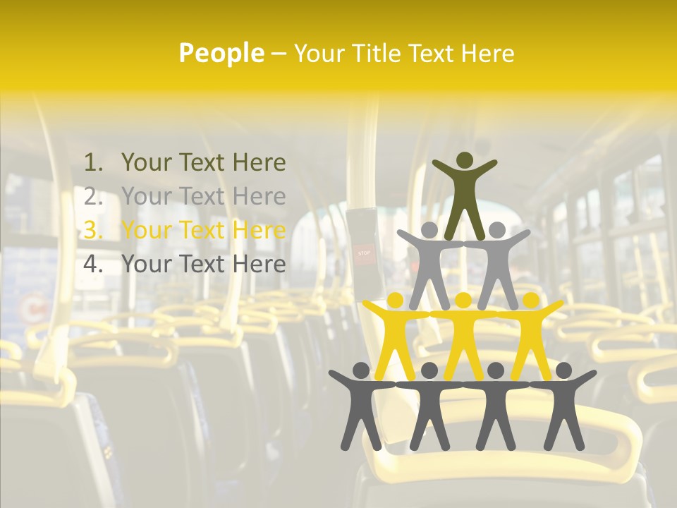 Dobule Decker Bus Depart Exit PowerPoint Template