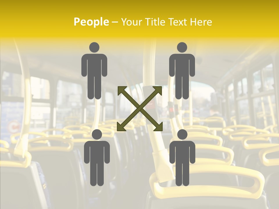 Dobule Decker Bus Depart Exit PowerPoint Template