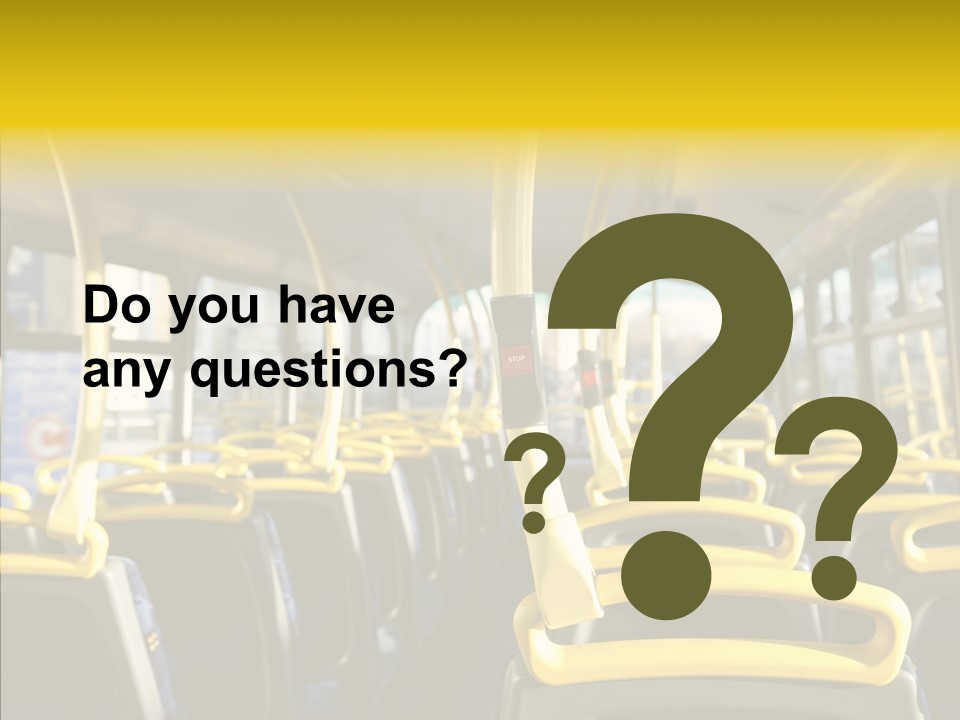 Dobule Decker Bus Depart Exit PowerPoint Template