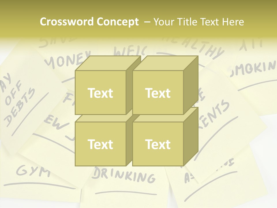 Binder They Note Message Aspirations PowerPoint Template