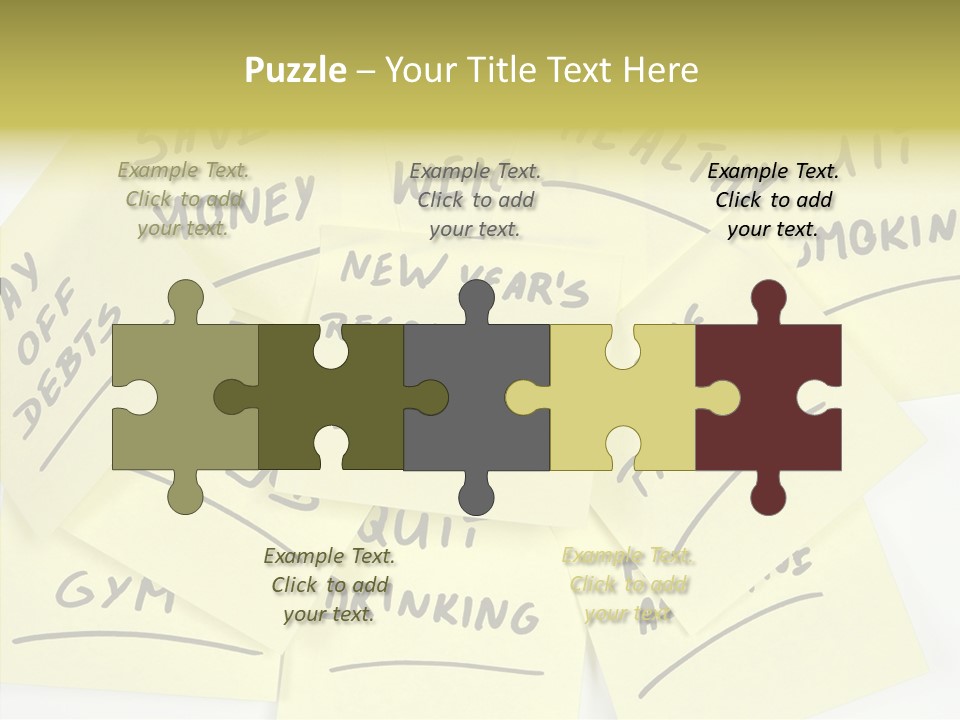 Binder They Note Message Aspirations PowerPoint Template