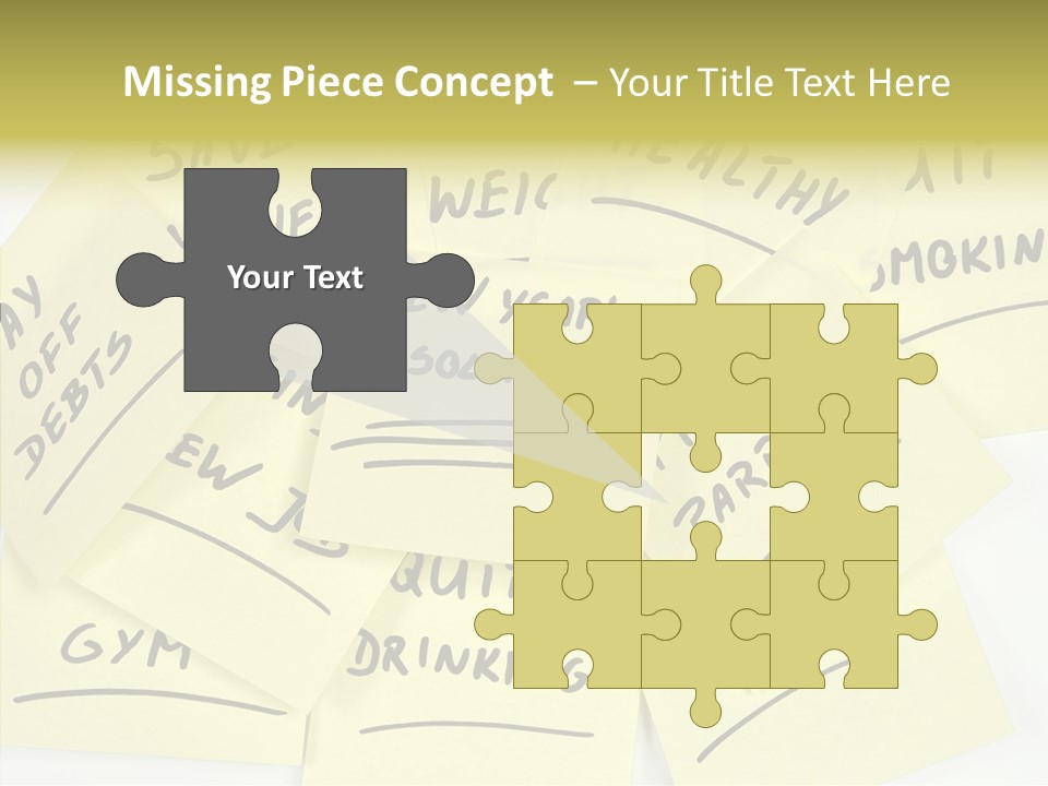 Binder They Note Message Aspirations PowerPoint Template