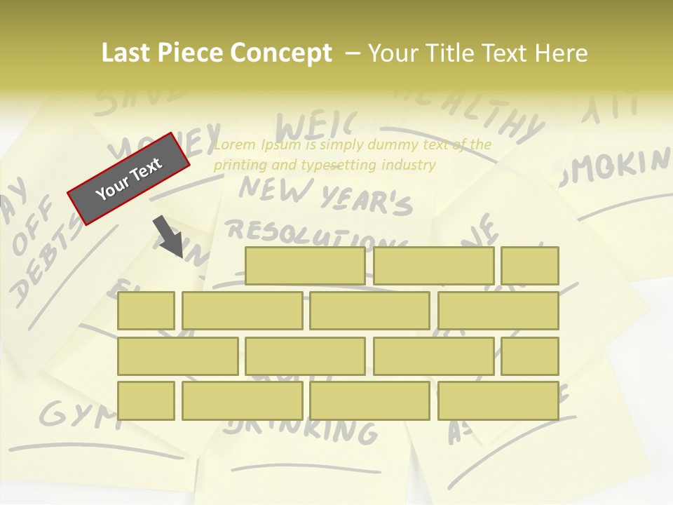 Binder They Note Message Aspirations PowerPoint Template