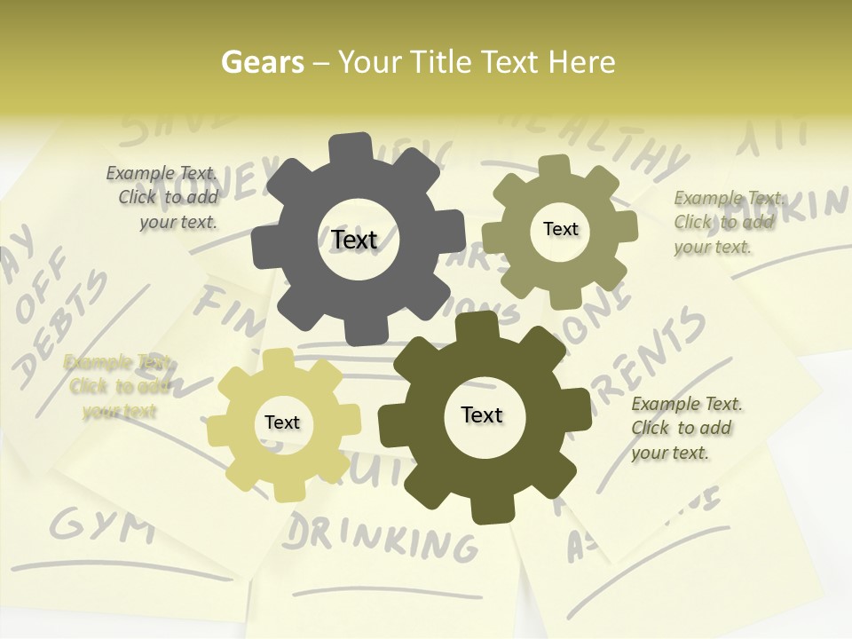 Binder They Note Message Aspirations PowerPoint Template