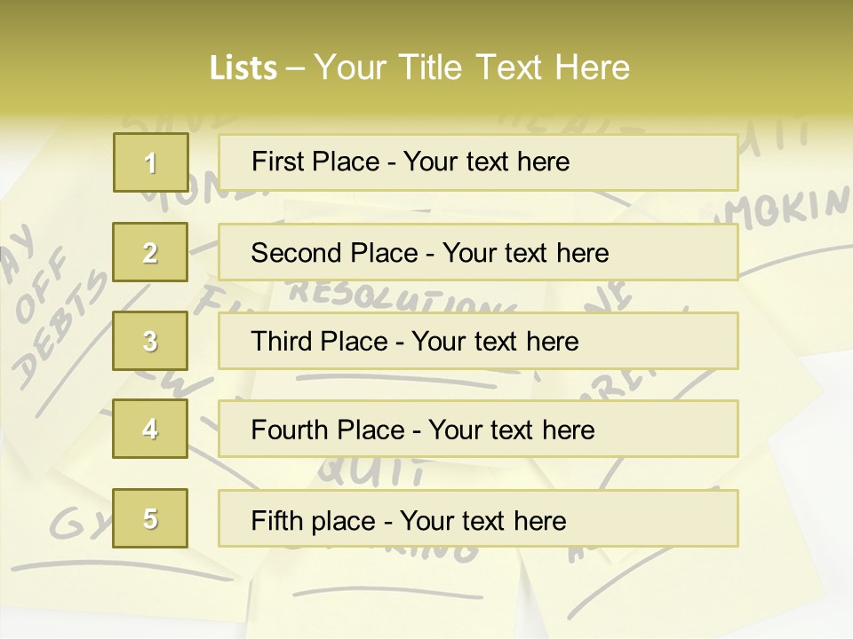 Binder They Note Message Aspirations PowerPoint Template