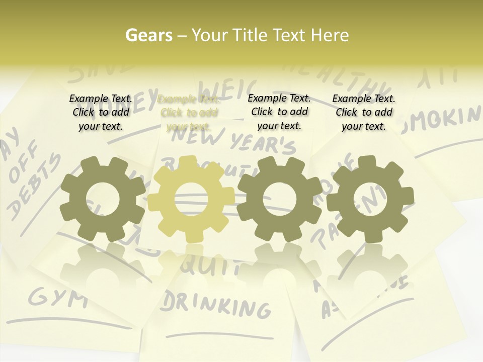 Binder They Note Message Aspirations PowerPoint Template