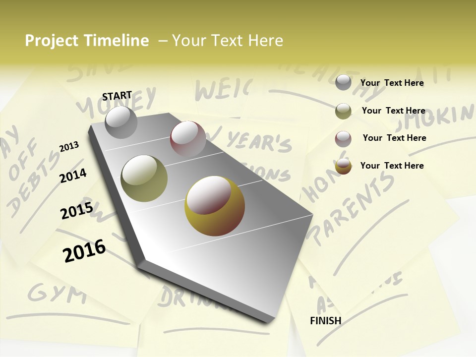 Binder They Note Message Aspirations PowerPoint Template