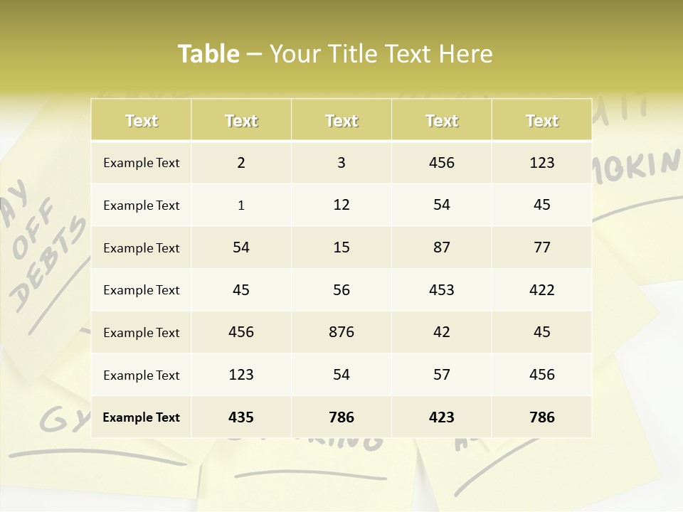 Binder They Note Message Aspirations PowerPoint Template