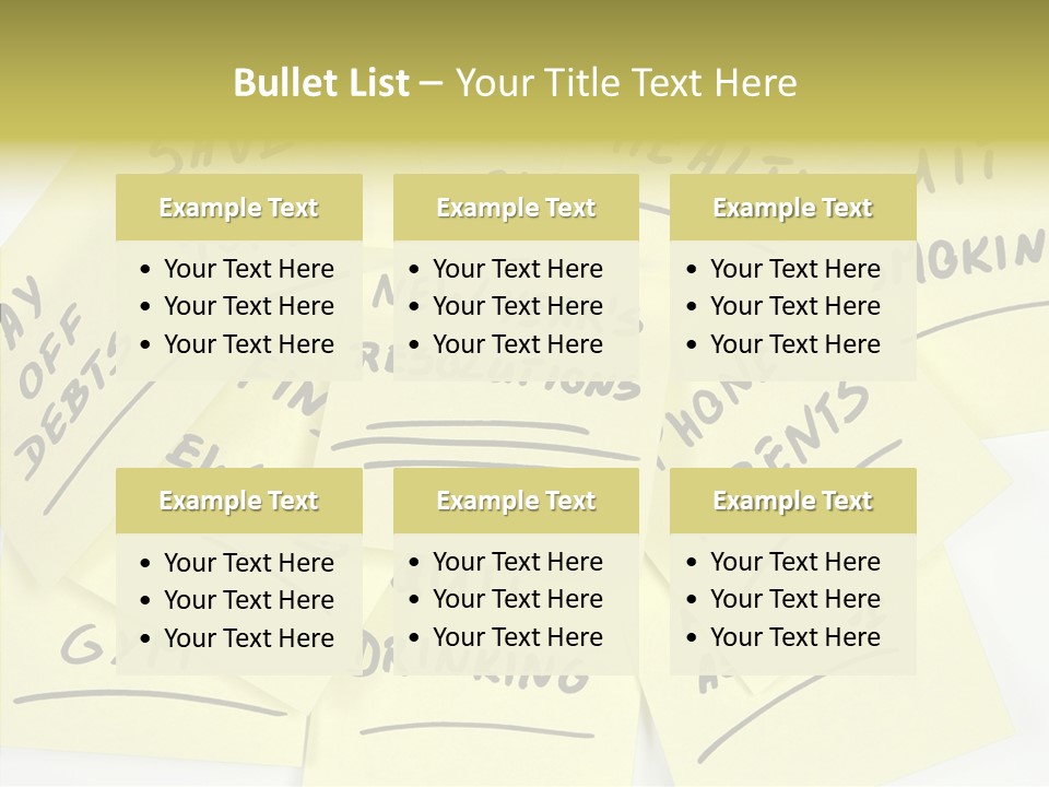 Binder They Note Message Aspirations PowerPoint Template