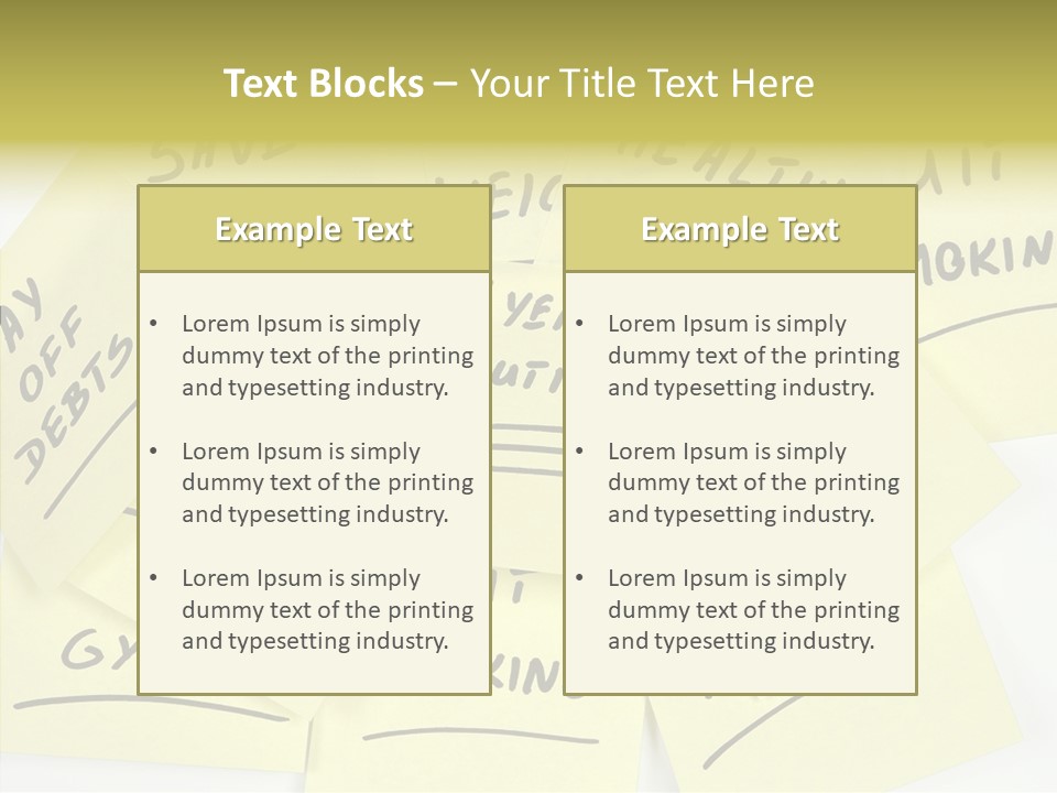 Binder They Note Message Aspirations PowerPoint Template