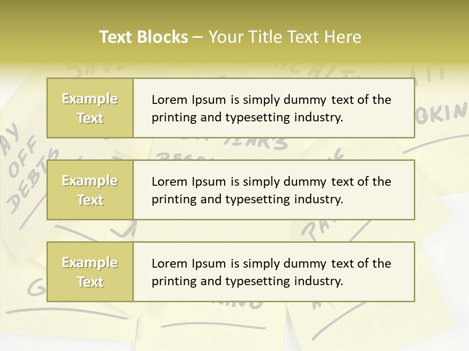 Binder They Note Message Aspirations PowerPoint Template
