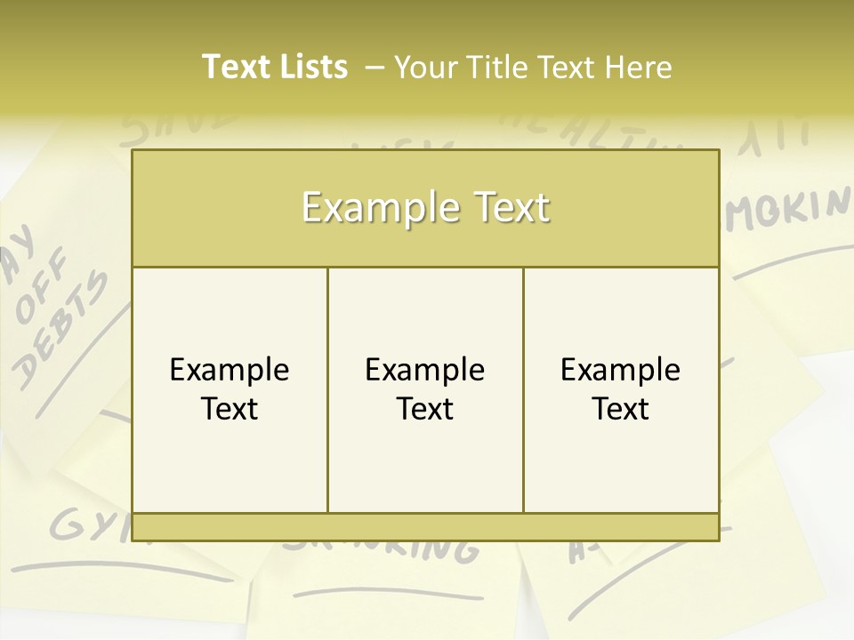 Binder They Note Message Aspirations PowerPoint Template