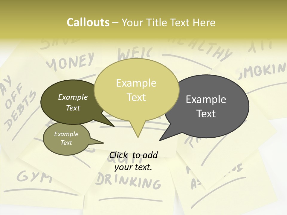 Binder They Note Message Aspirations PowerPoint Template