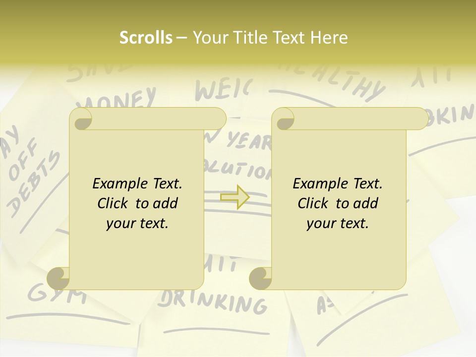 Binder They Note Message Aspirations PowerPoint Template