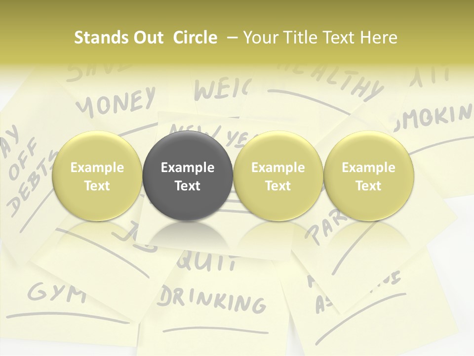 Binder They Note Message Aspirations PowerPoint Template