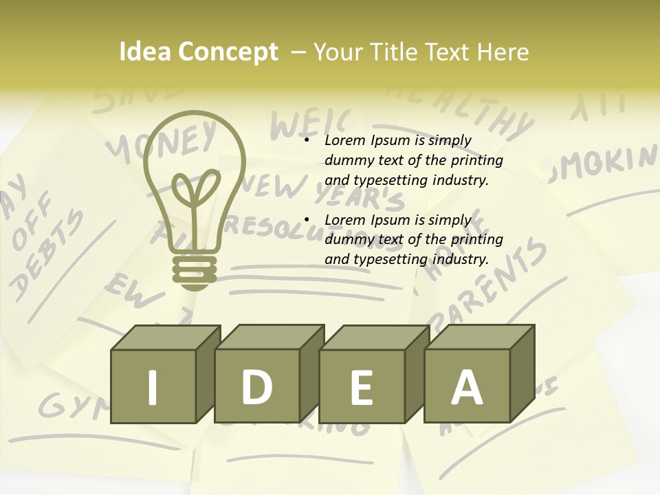 Binder They Note Message Aspirations PowerPoint Template