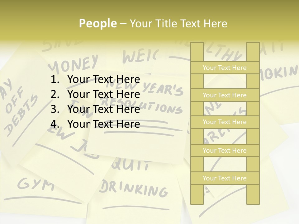 Binder They Note Message Aspirations PowerPoint Template