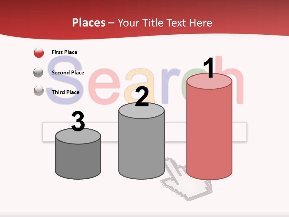 A Computer Screen With The Word Search On It PowerPoint Template