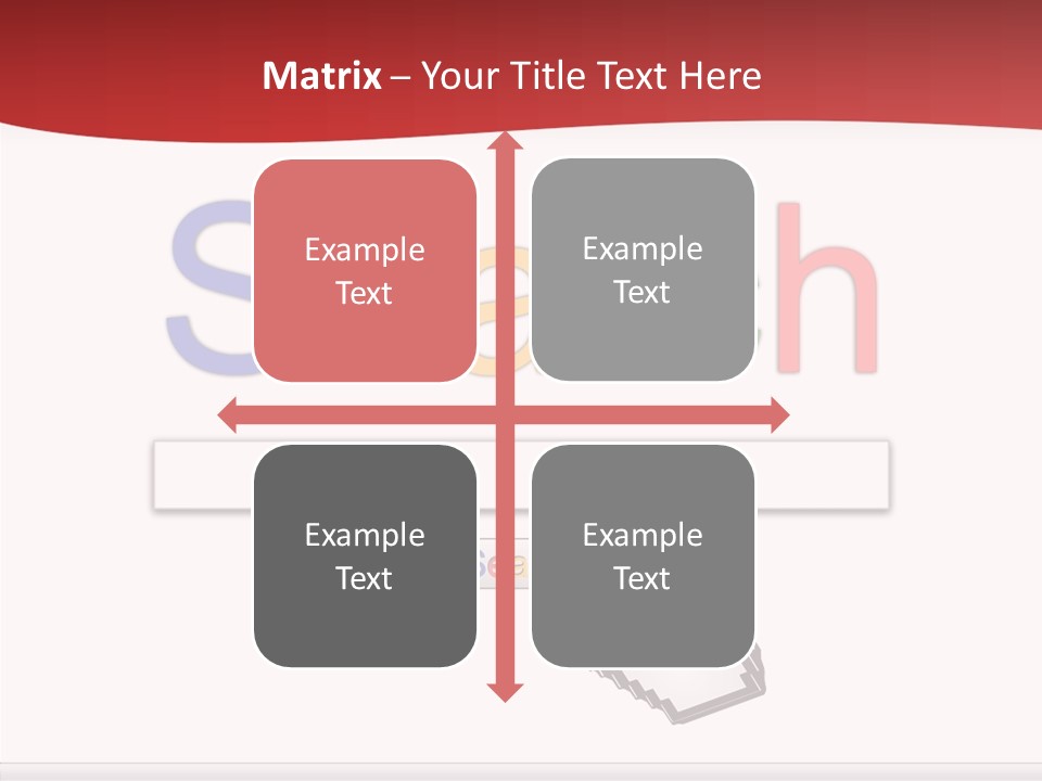 A Computer Screen With The Word Search On It PowerPoint Template
