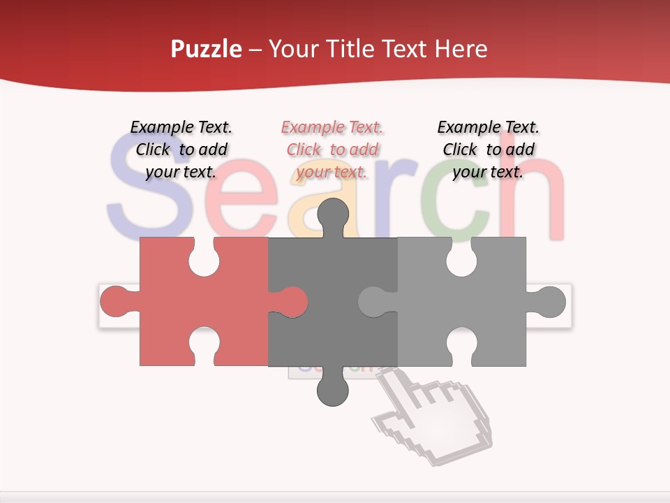 A Computer Screen With The Word Search On It PowerPoint Template