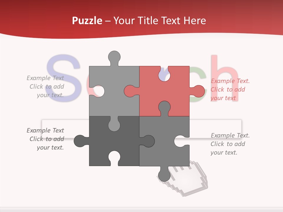 A Computer Screen With The Word Search On It PowerPoint Template
