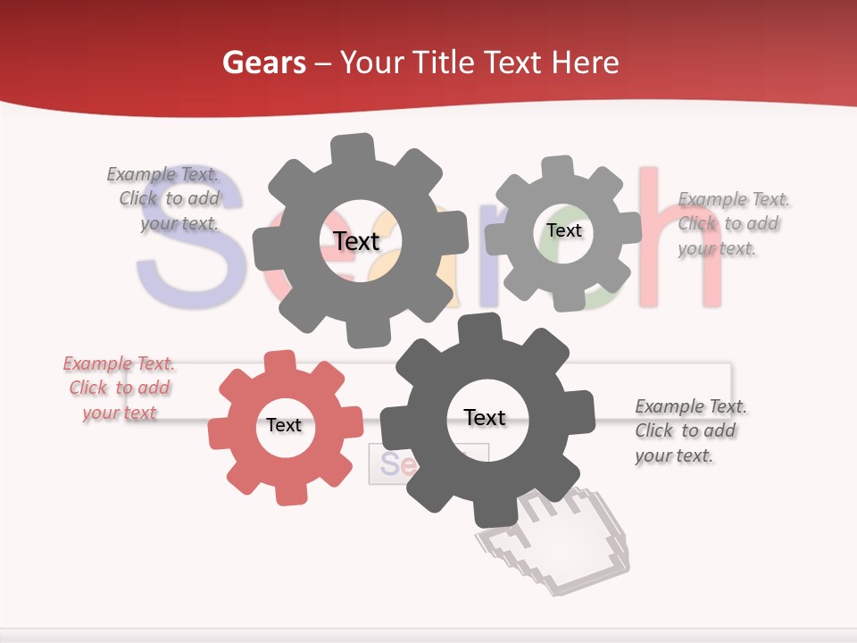 A Computer Screen With The Word Search On It PowerPoint Template