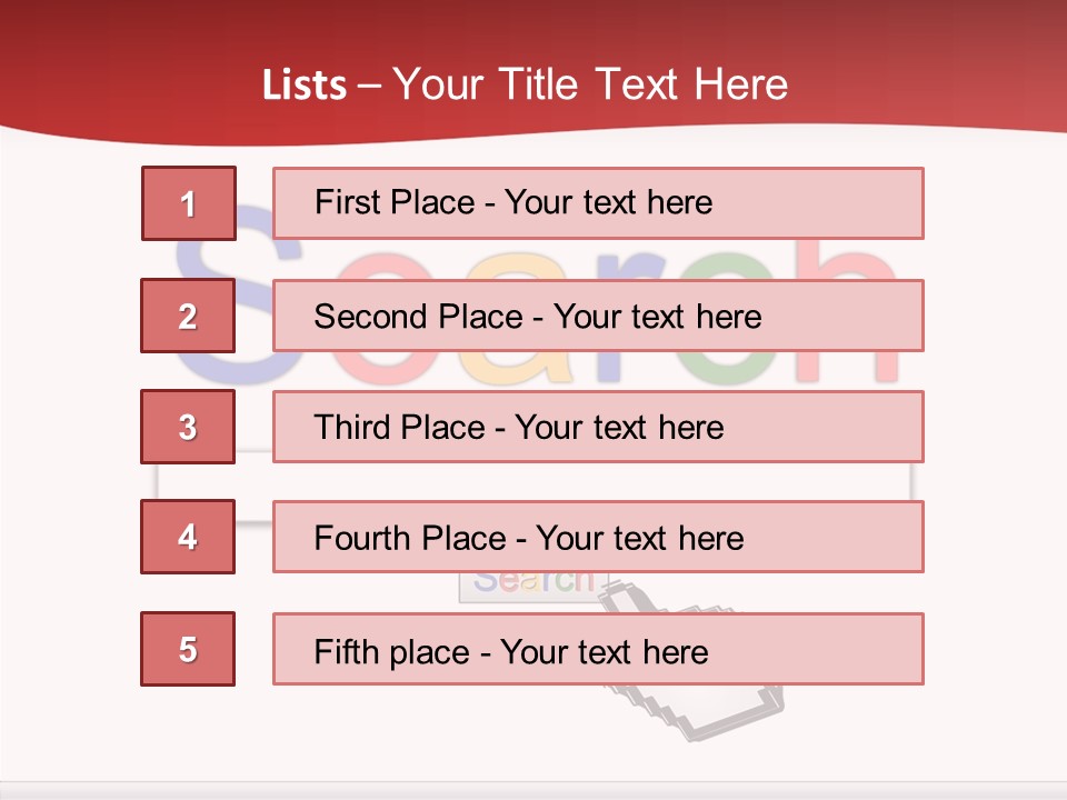 A Computer Screen With The Word Search On It PowerPoint Template
