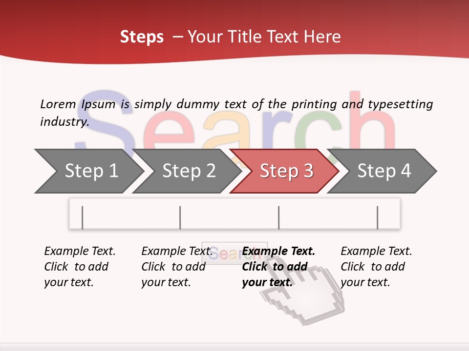 A Computer Screen With The Word Search On It PowerPoint Template