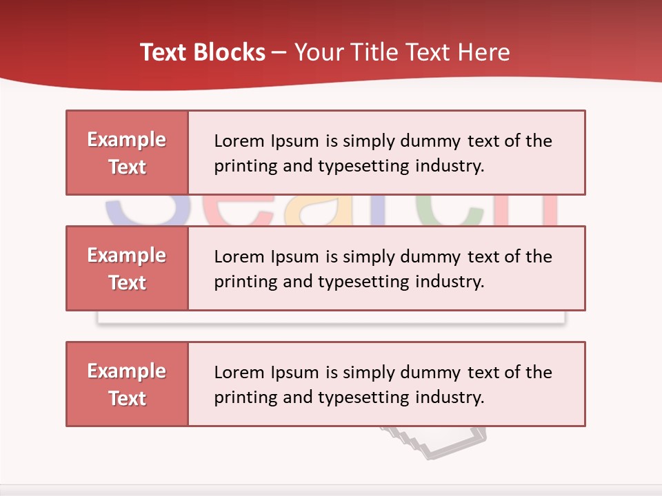 A Computer Screen With The Word Search On It PowerPoint Template