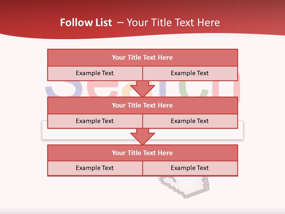 A Computer Screen With The Word Search On It PowerPoint Template