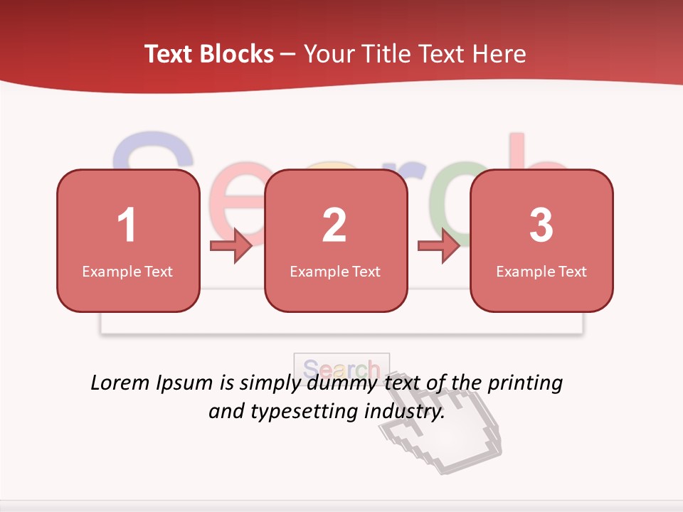 A Computer Screen With The Word Search On It PowerPoint Template