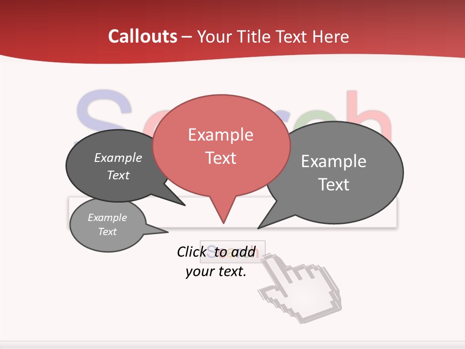 A Computer Screen With The Word Search On It PowerPoint Template