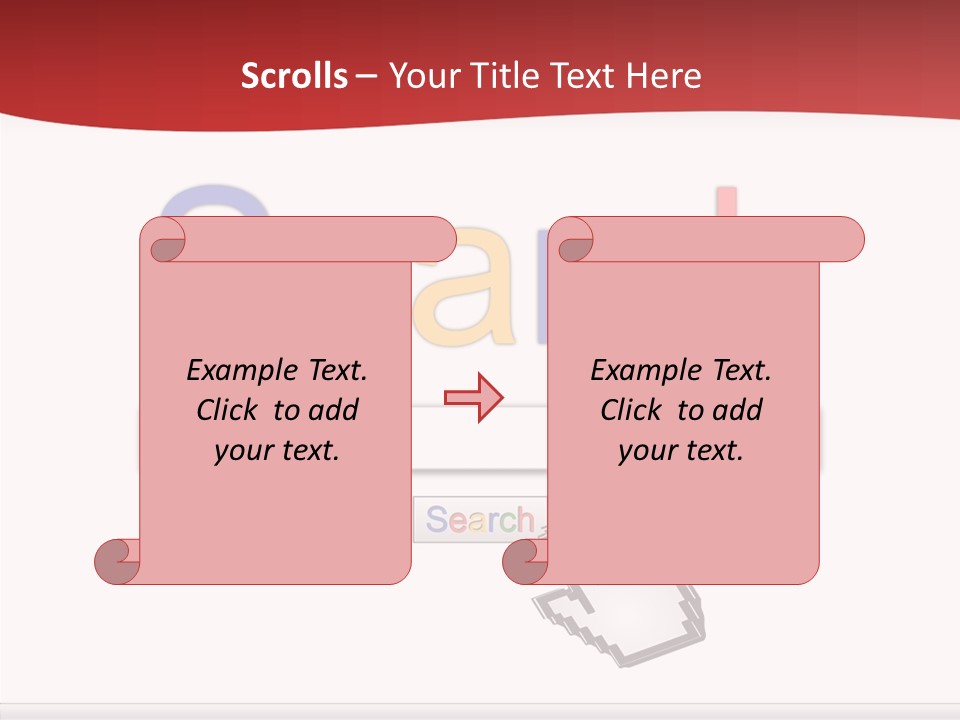 A Computer Screen With The Word Search On It PowerPoint Template