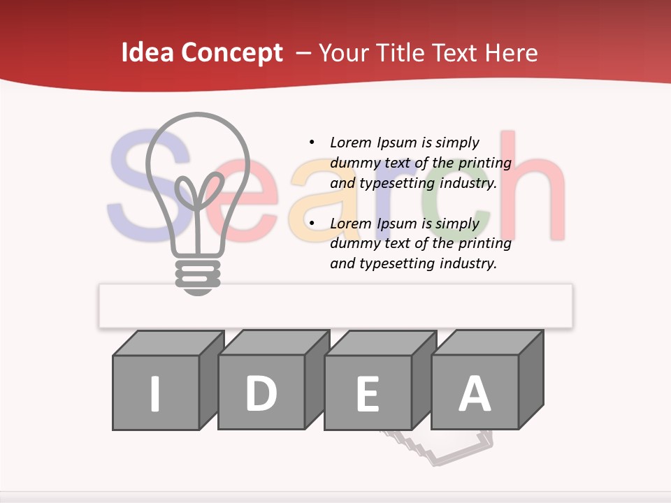 A Computer Screen With The Word Search On It PowerPoint Template