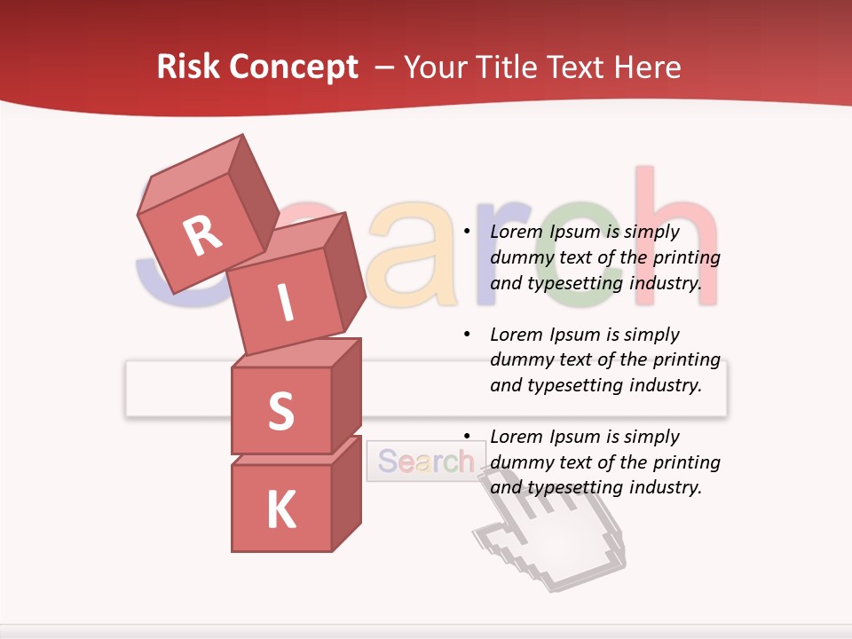 A Computer Screen With The Word Search On It PowerPoint Template