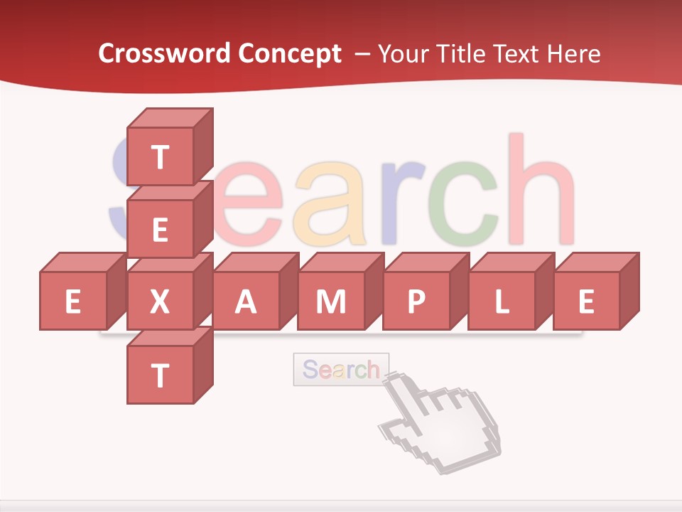 A Computer Screen With The Word Search On It PowerPoint Template