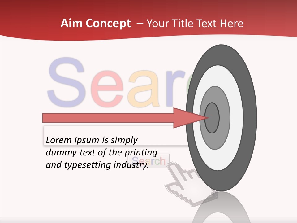 A Computer Screen With The Word Search On It PowerPoint Template