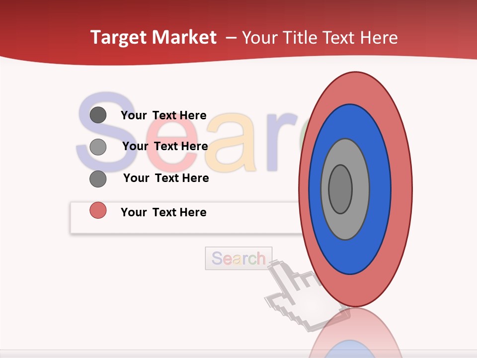 A Computer Screen With The Word Search On It PowerPoint Template