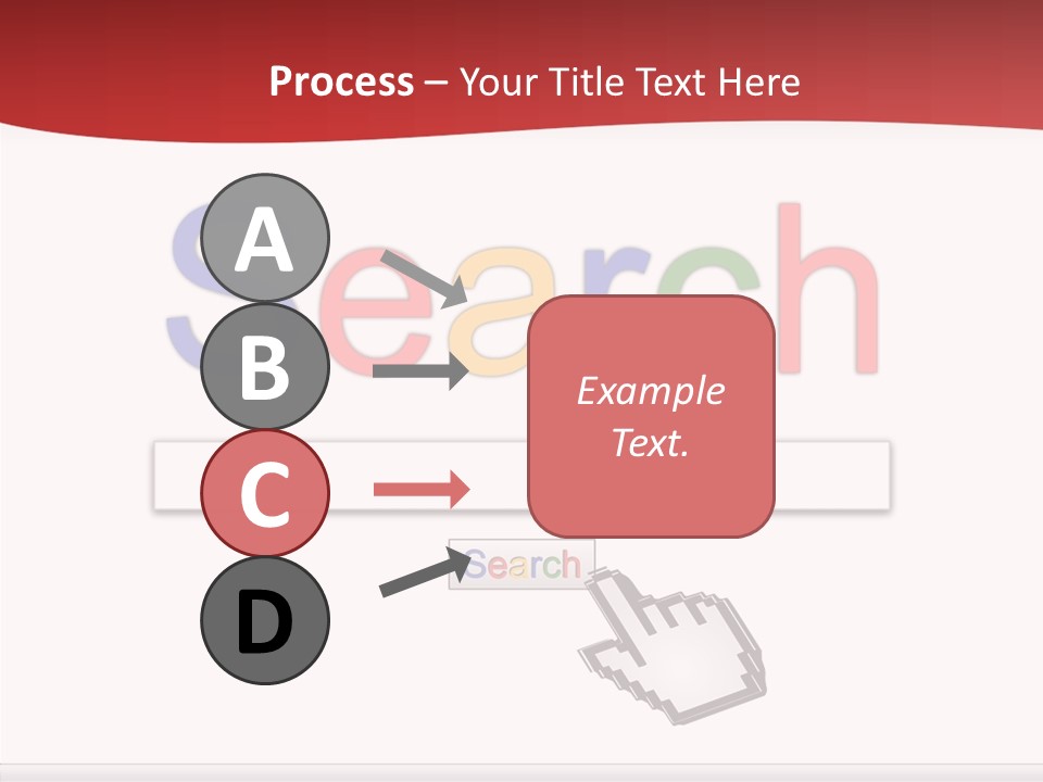 A Computer Screen With The Word Search On It PowerPoint Template