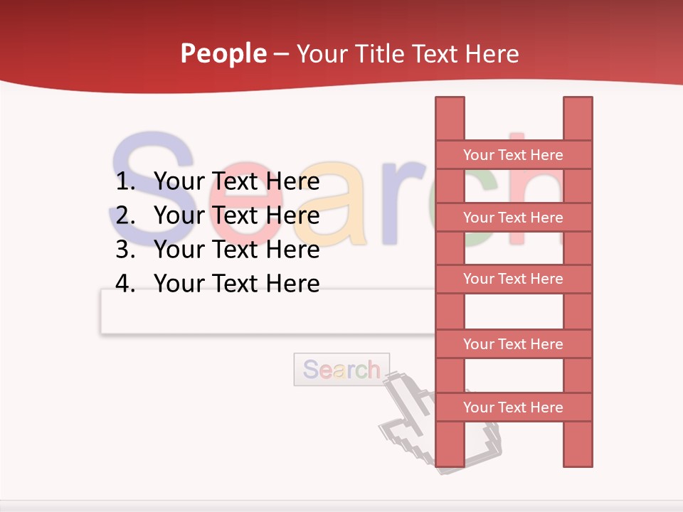 A Computer Screen With The Word Search On It PowerPoint Template