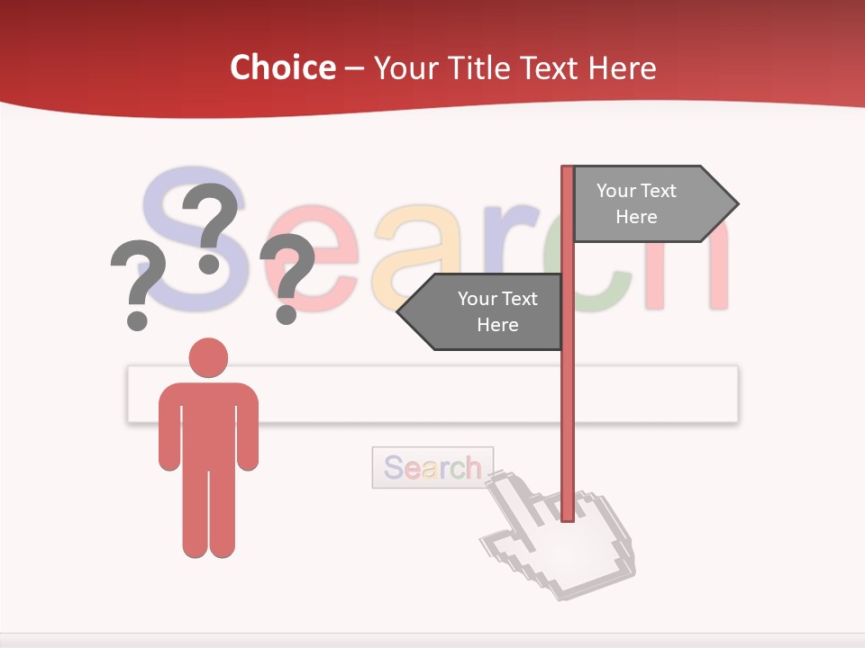 A Computer Screen With The Word Search On It PowerPoint Template