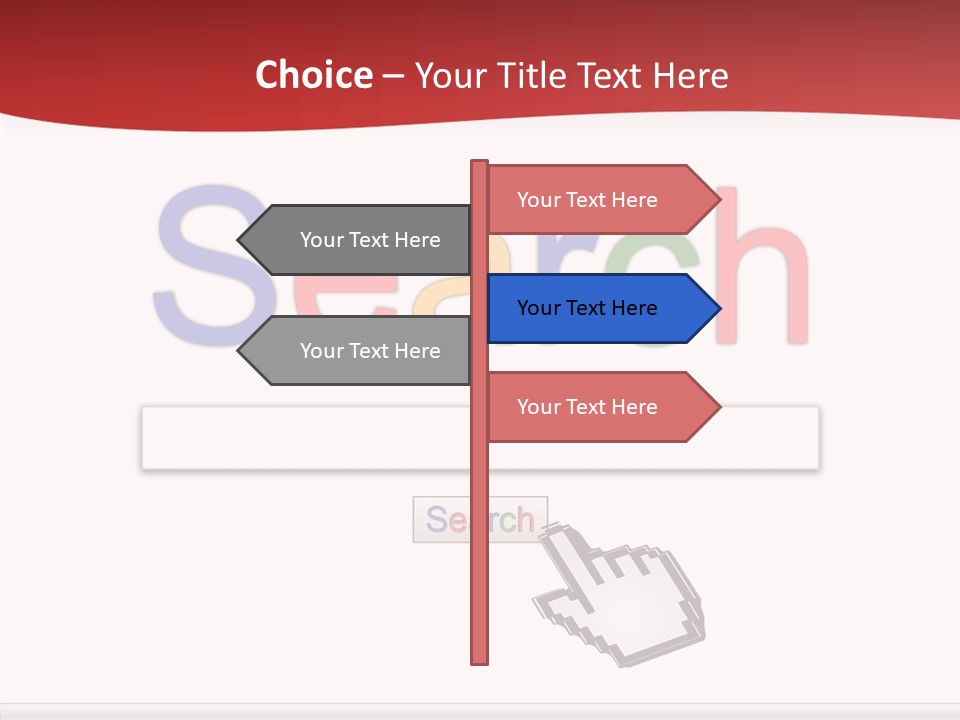A Computer Screen With The Word Search On It PowerPoint Template