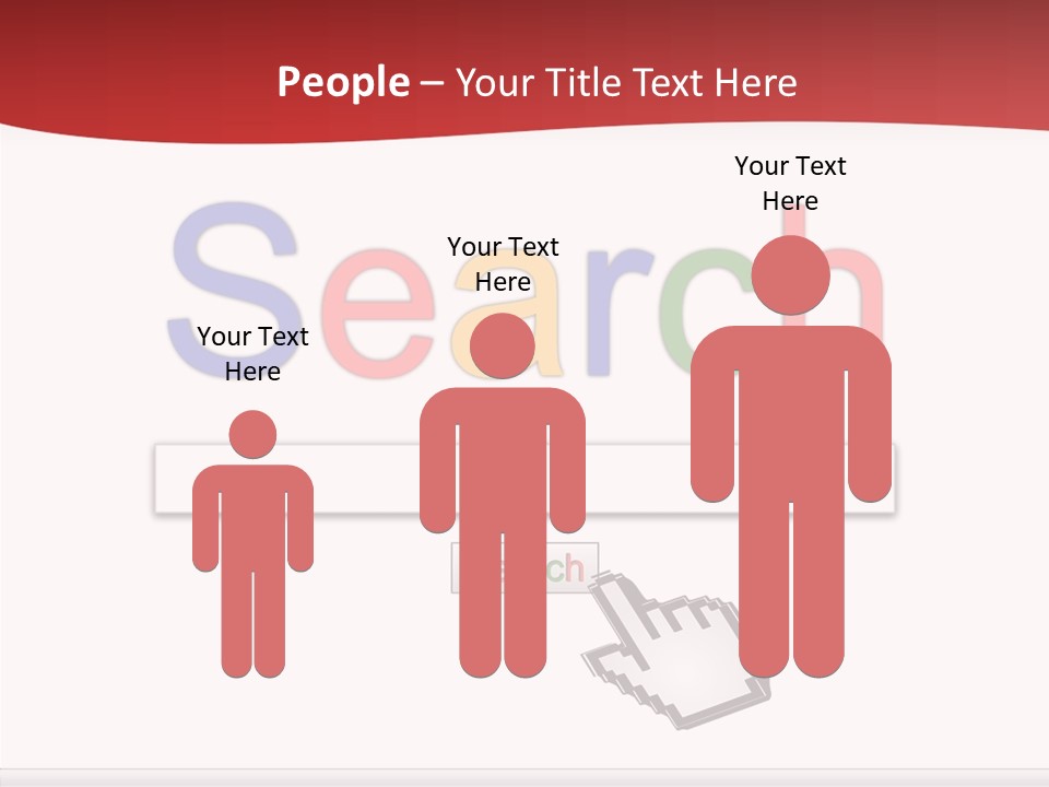 A Computer Screen With The Word Search On It PowerPoint Template